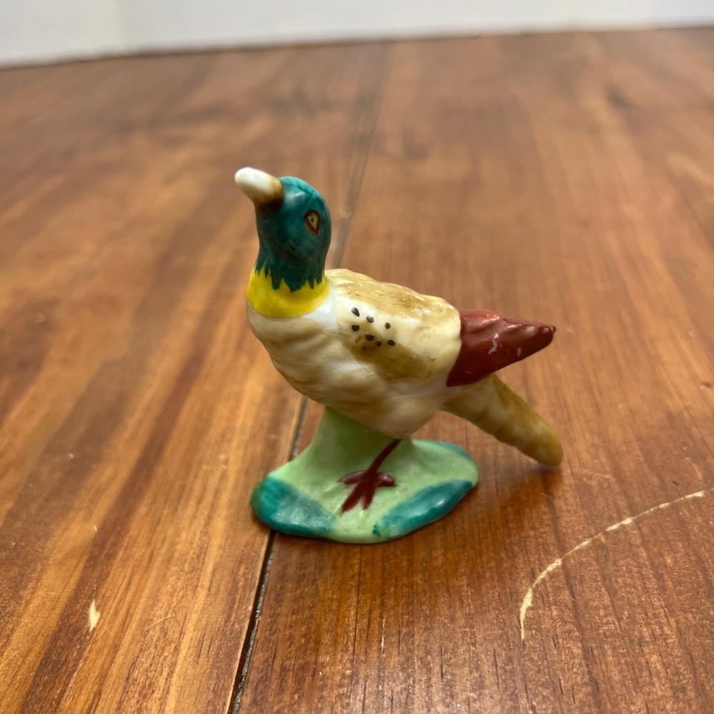 Vintage Made in Japan Porcelain Pheasant Bird Figurine Miniature Hand Painted